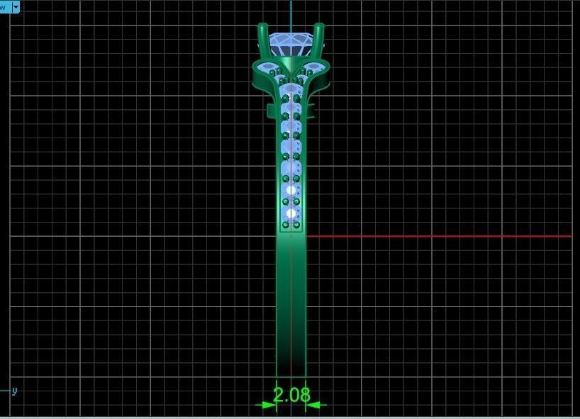 Elegant set engagement and earrings with round diamond 500 3D Model Collection_32