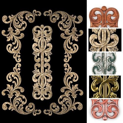 Ornament01 ornate design 3D model