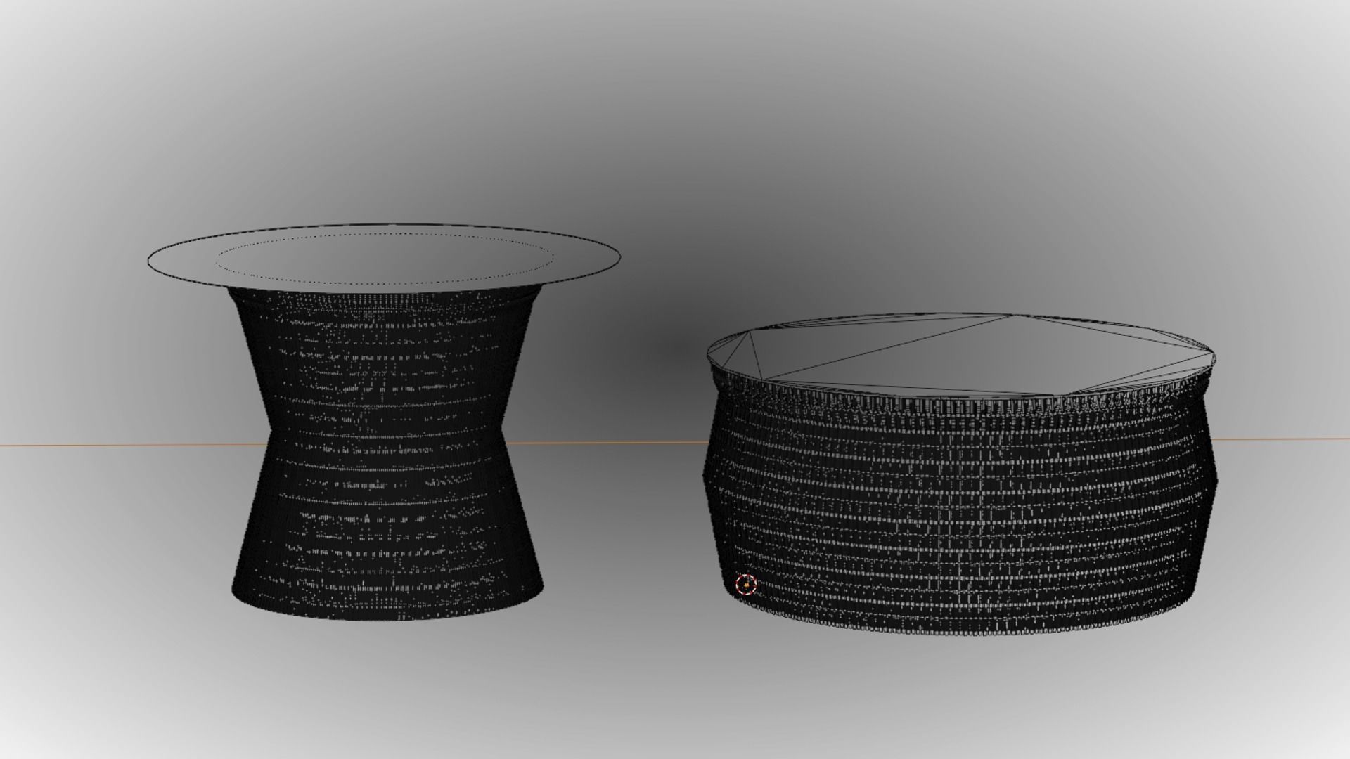 Wicker Tables Set 3D model_17