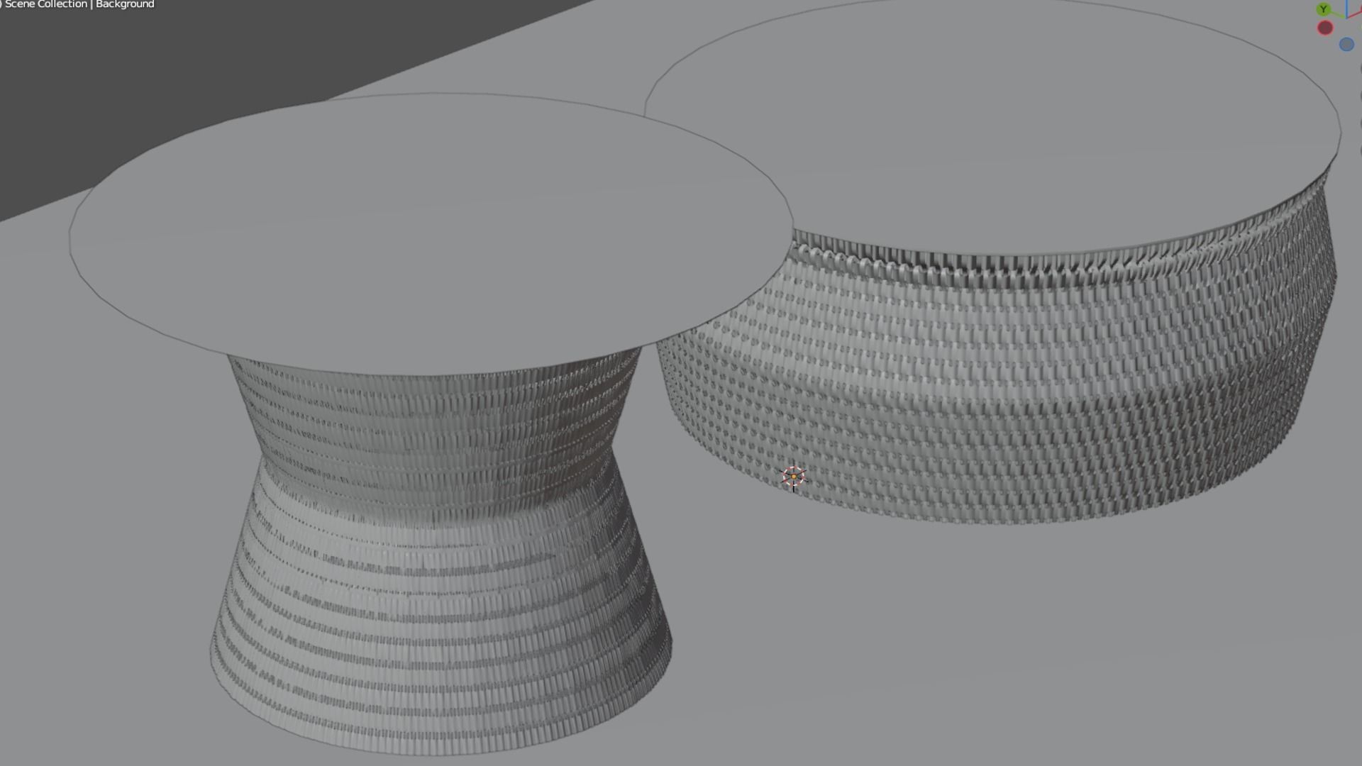 Wicker Tables Set 3D model_12