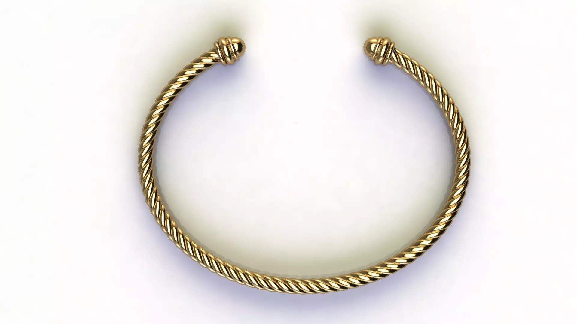 Spiral Cable Bracelet 3D print model_0