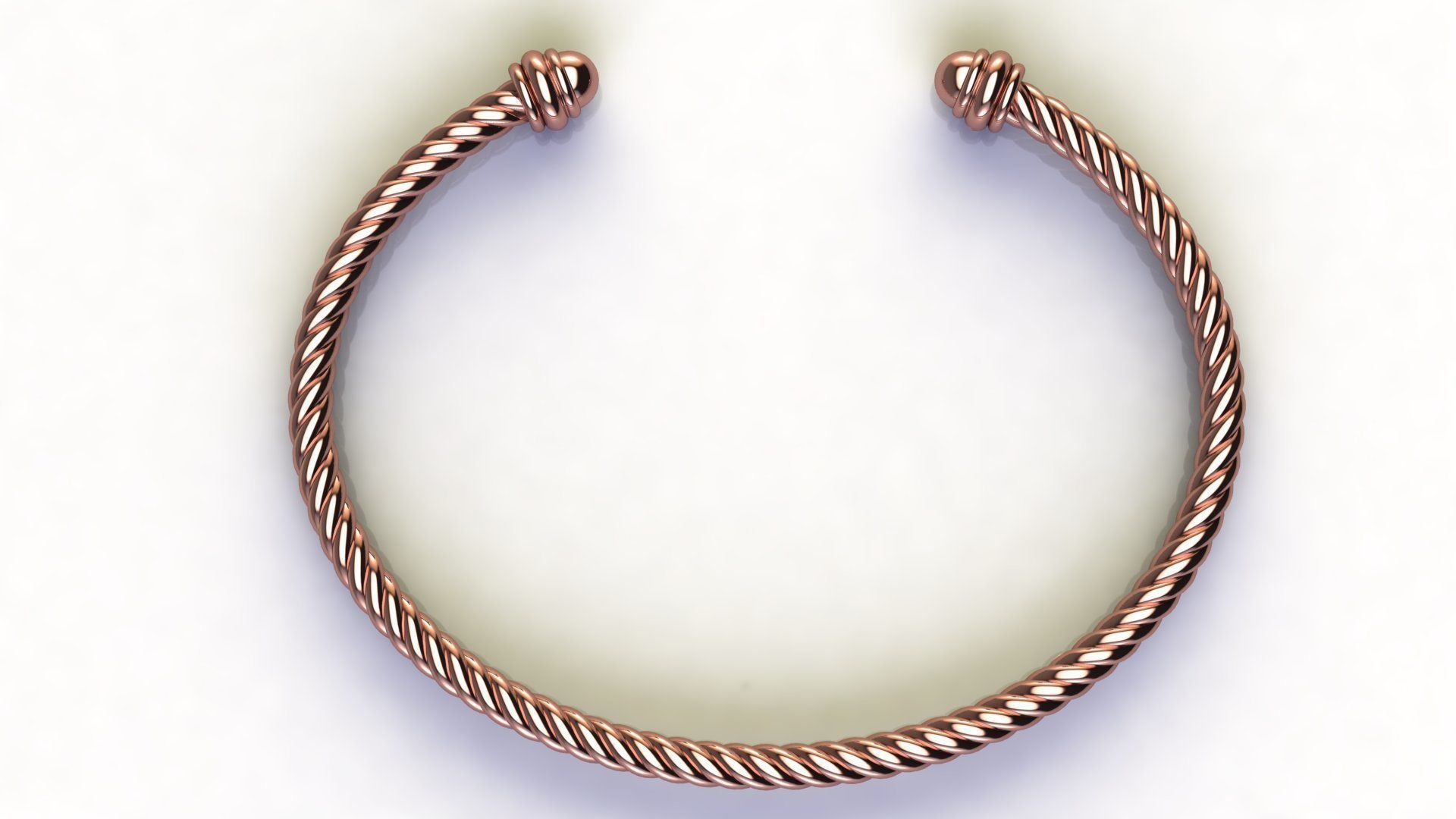 Spiral Cable Bracelet 3D print model_6