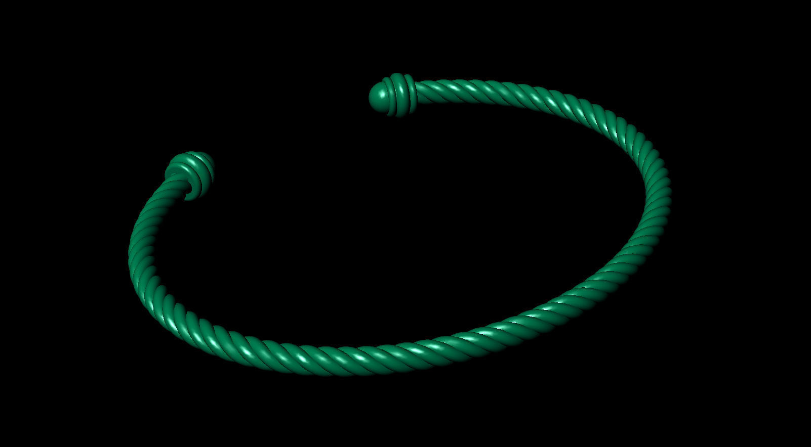 Spiral Cable Bracelet 3D print model_12