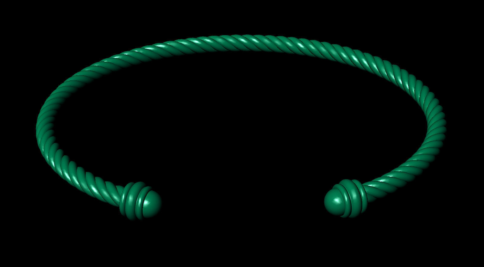 Spiral Cable Bracelet 3D print model_13