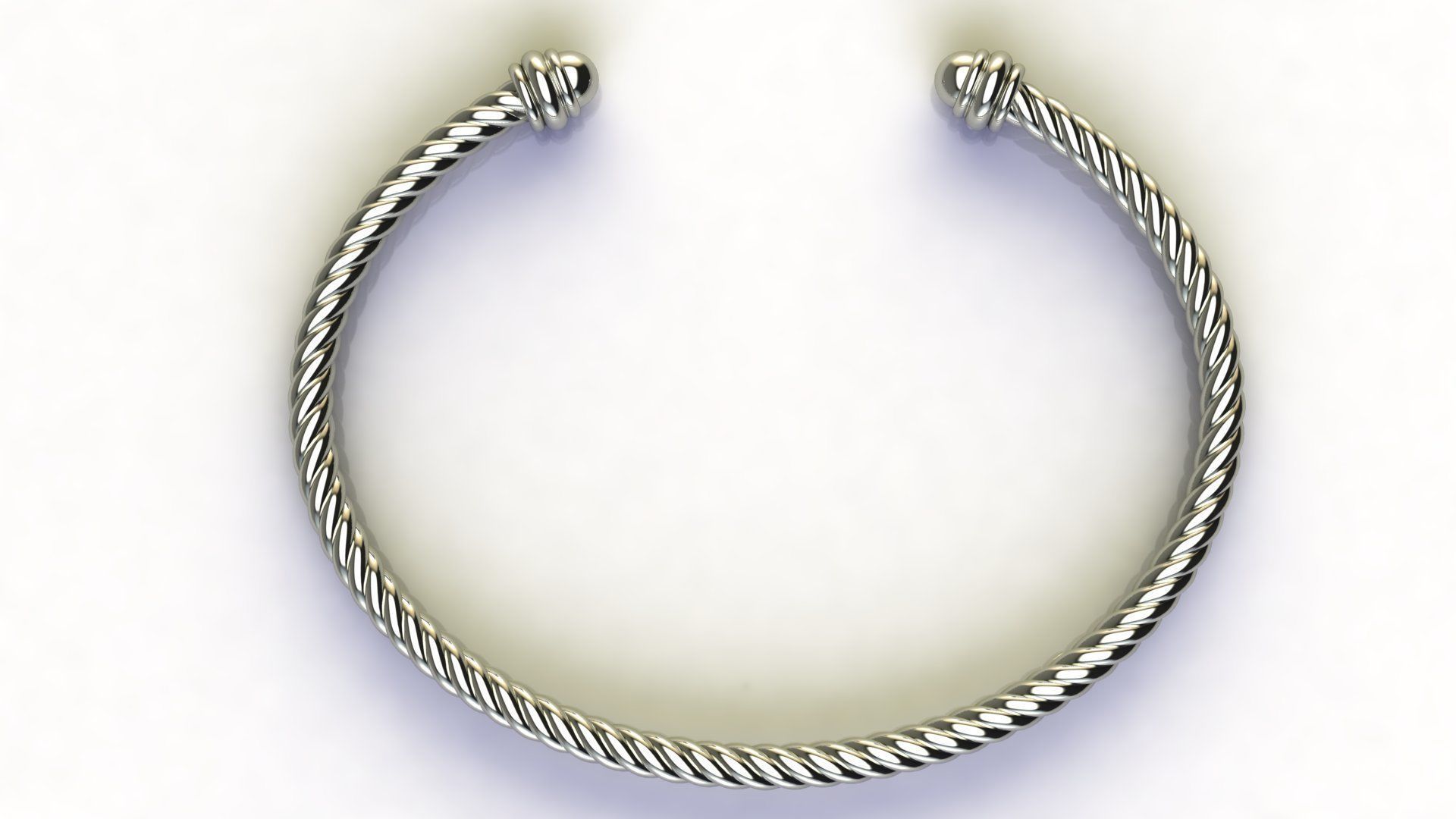 Spiral Cable Bracelet 3D print model_5