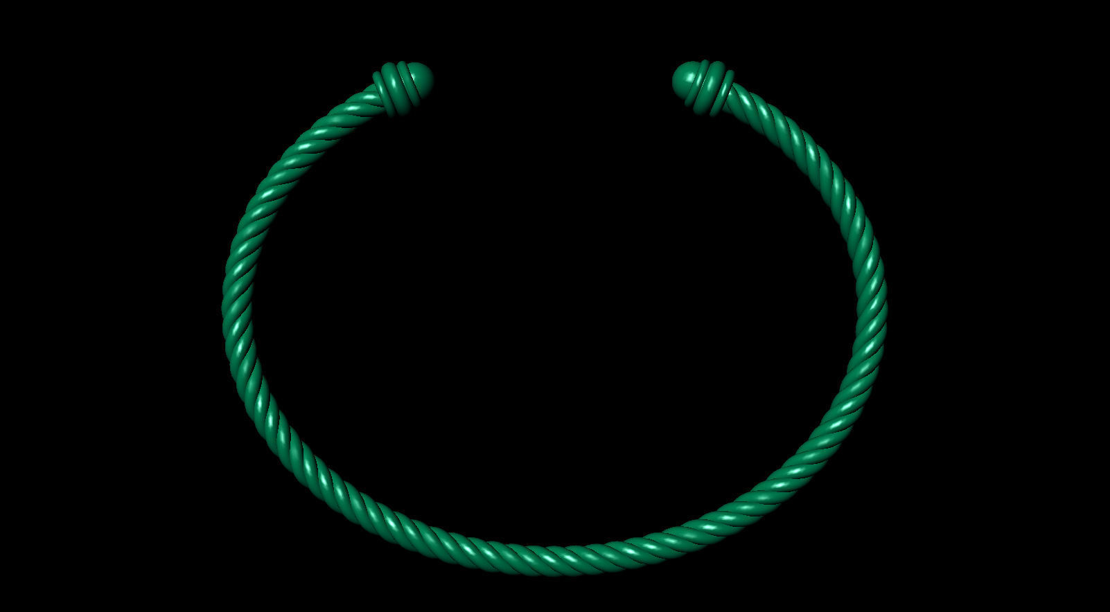 Spiral Cable Bracelet 3D print model_11