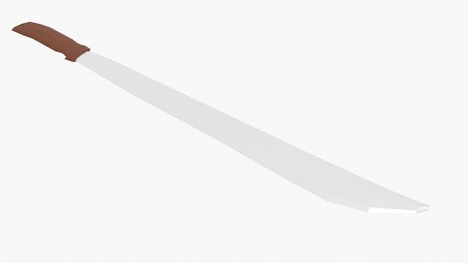 Machete knife Low-poly 3D model