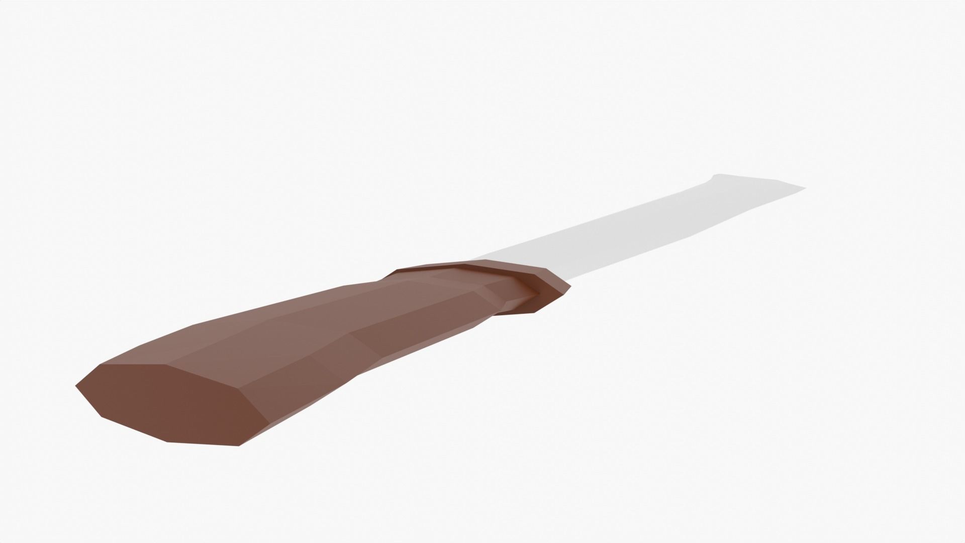 Machete knife Low-poly 3D model_4