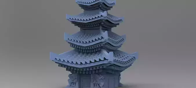 Zen Monk Tower Stylized 