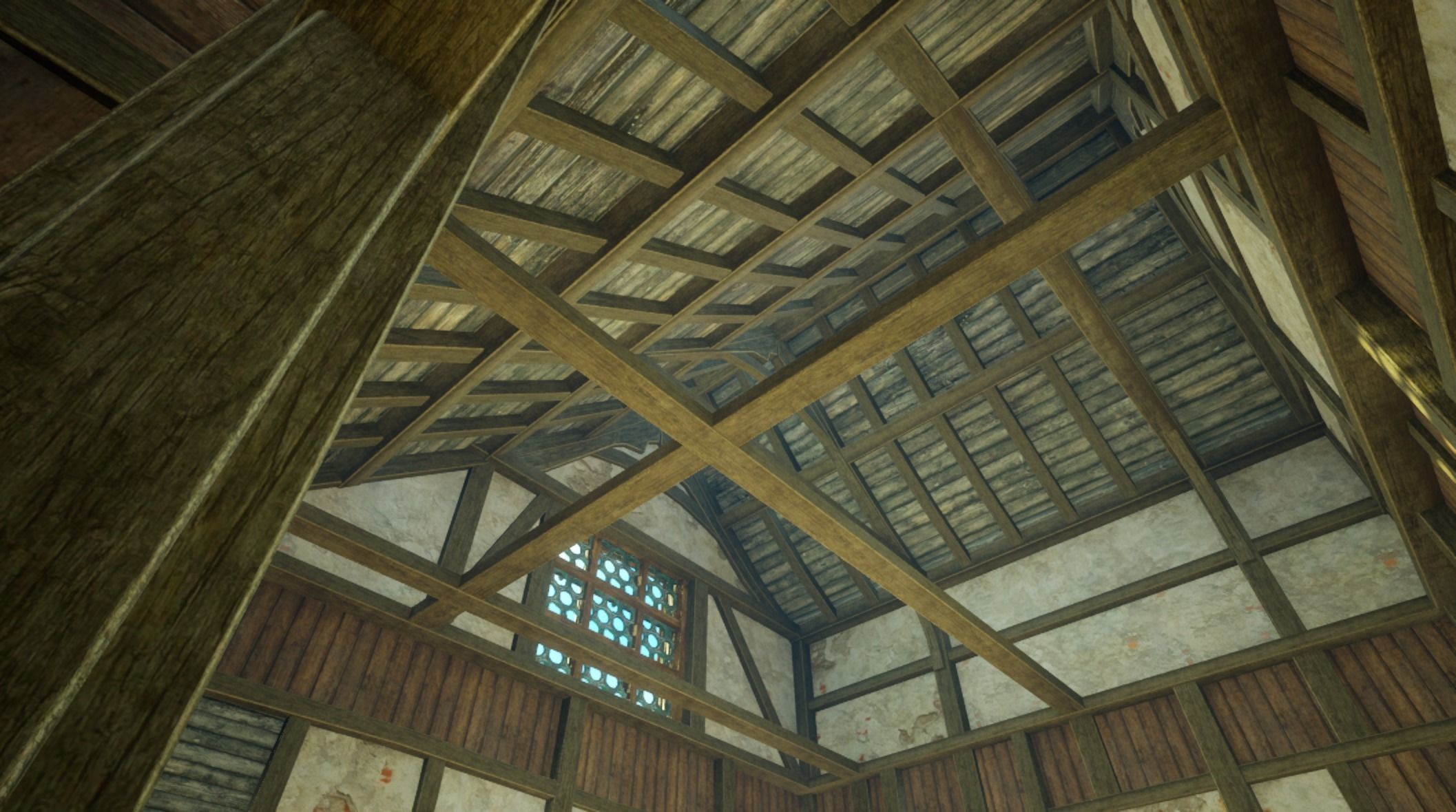Medieval old House8-interior and exterior design Low-poly 3D model_13