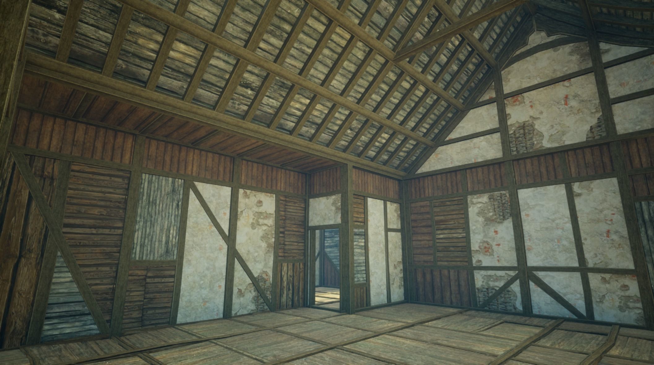 Medieval old House8-interior and exterior design Low-poly 3D model_11