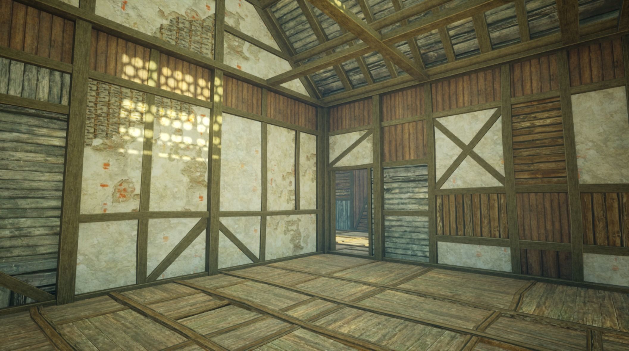 Medieval old House8-interior and exterior design Low-poly 3D model_10