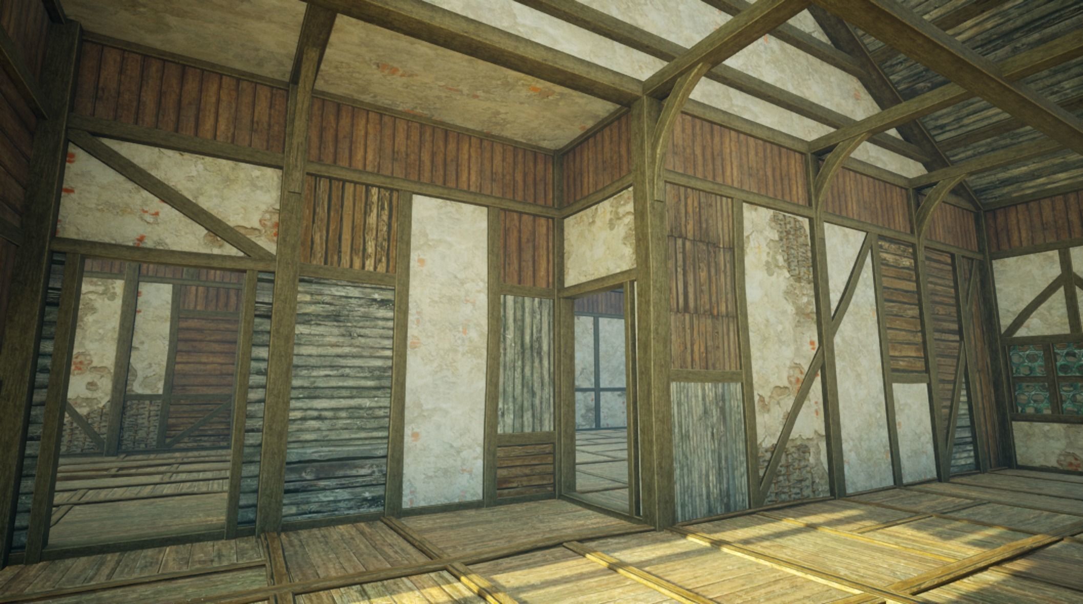 Medieval old House8-interior and exterior design Low-poly 3D model_9