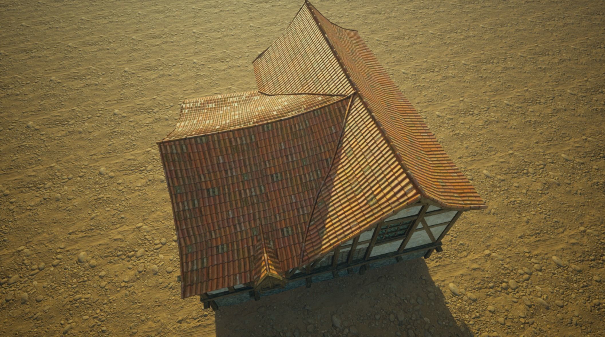 Medieval old House8-interior and exterior design Low-poly 3D model_6