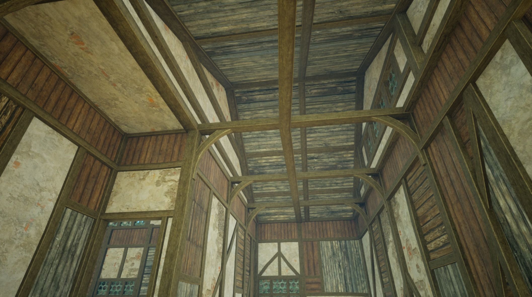 Medieval old House8-interior and exterior design Low-poly 3D model_14