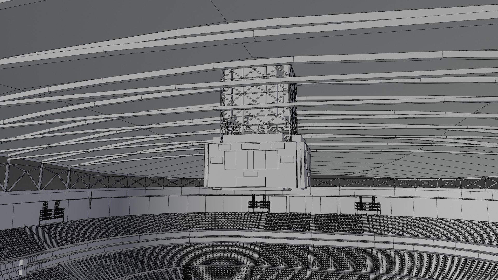 Big football stadium Low-poly 3D model_18