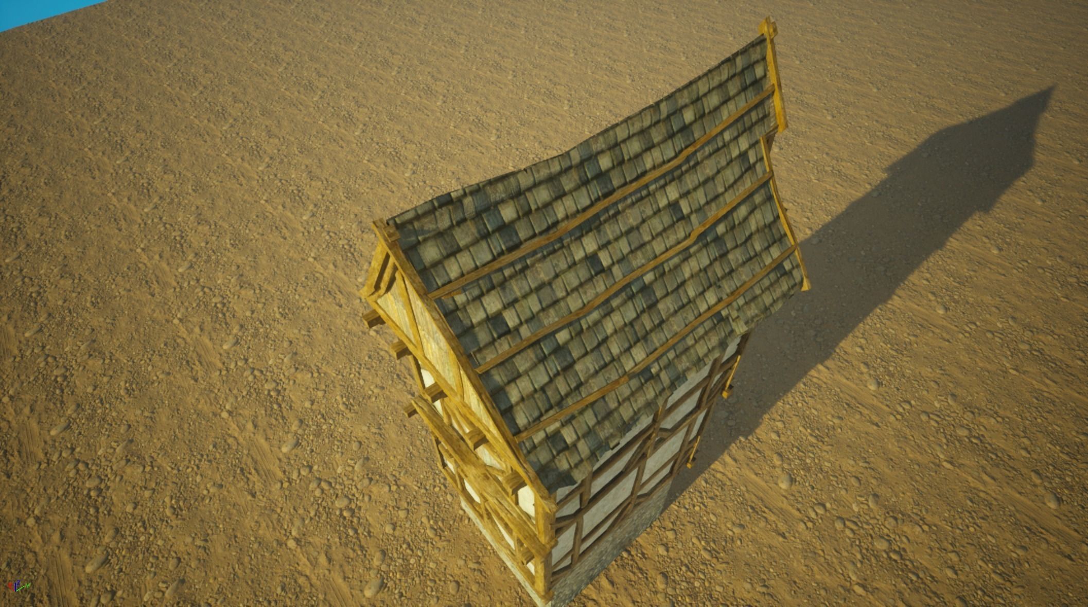 Medieval House9 - exterior design Low-poly 3D model_8