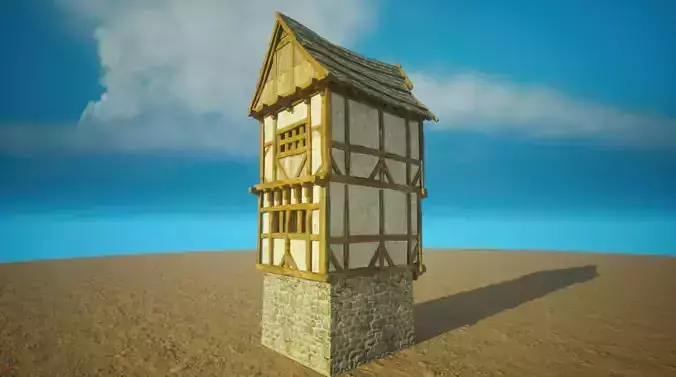 Medieval House9 - exterior design Low-poly 3D model