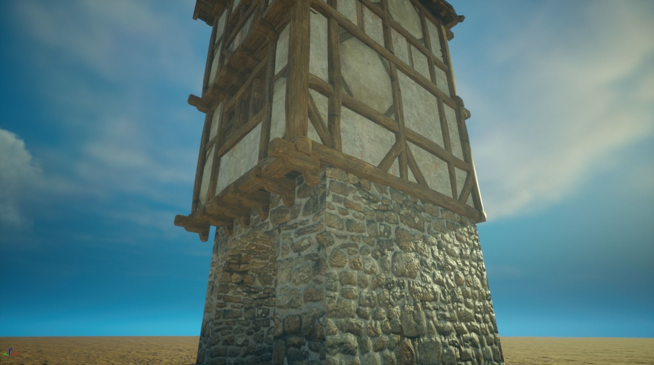Medieval House9 - exterior design Low-poly 3D model_12