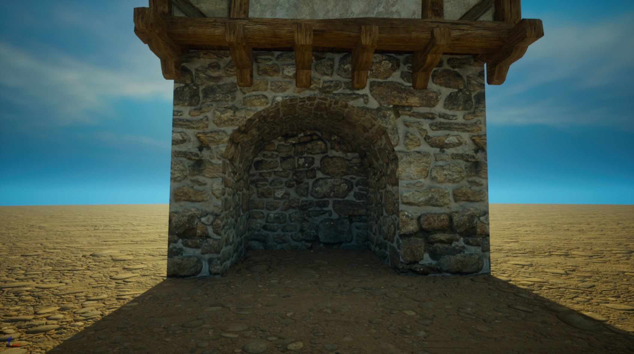 Medieval House9 - exterior design Low-poly 3D model_11