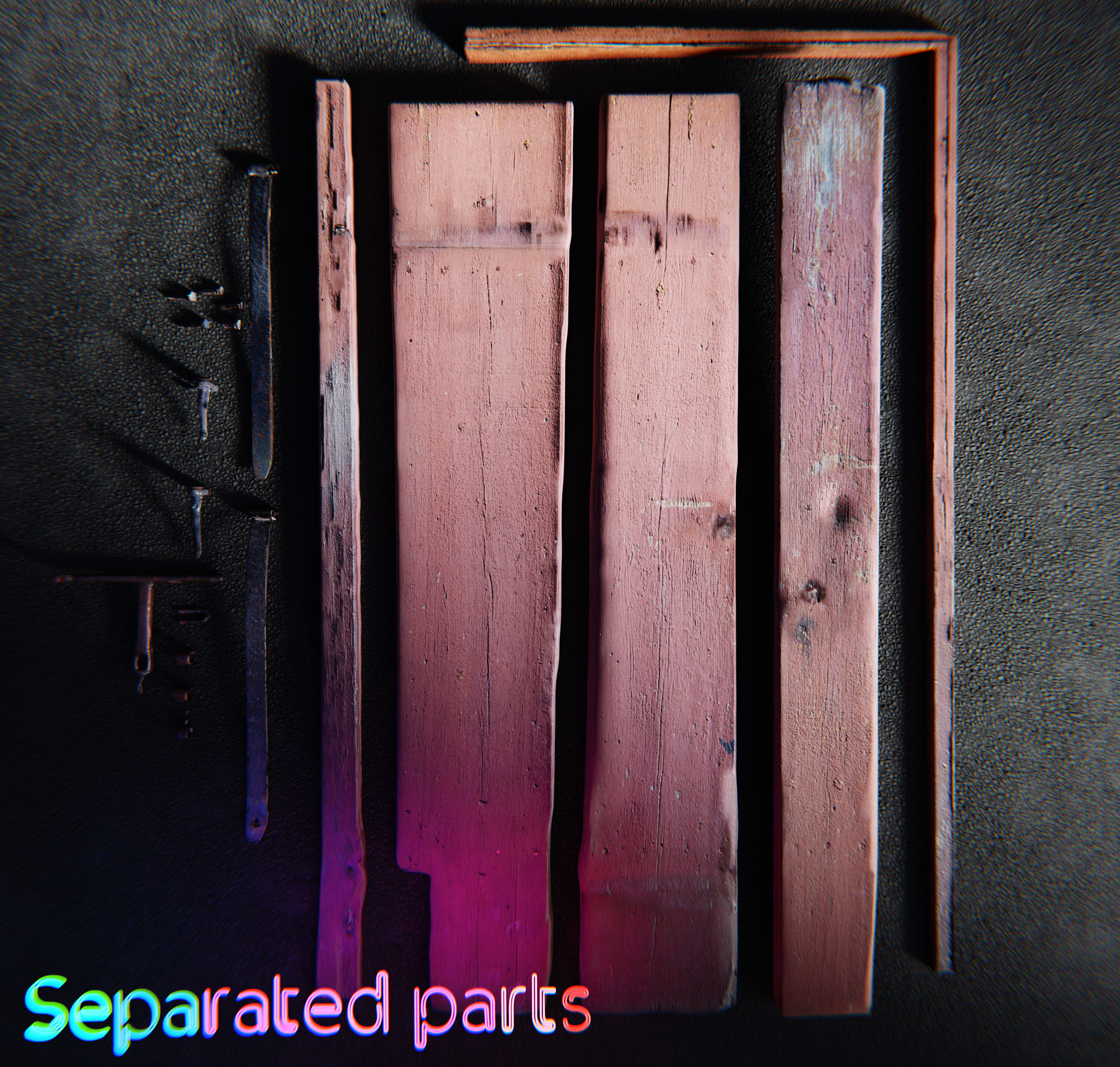 3D exterior rural door Collection Low-poly 3D model_5