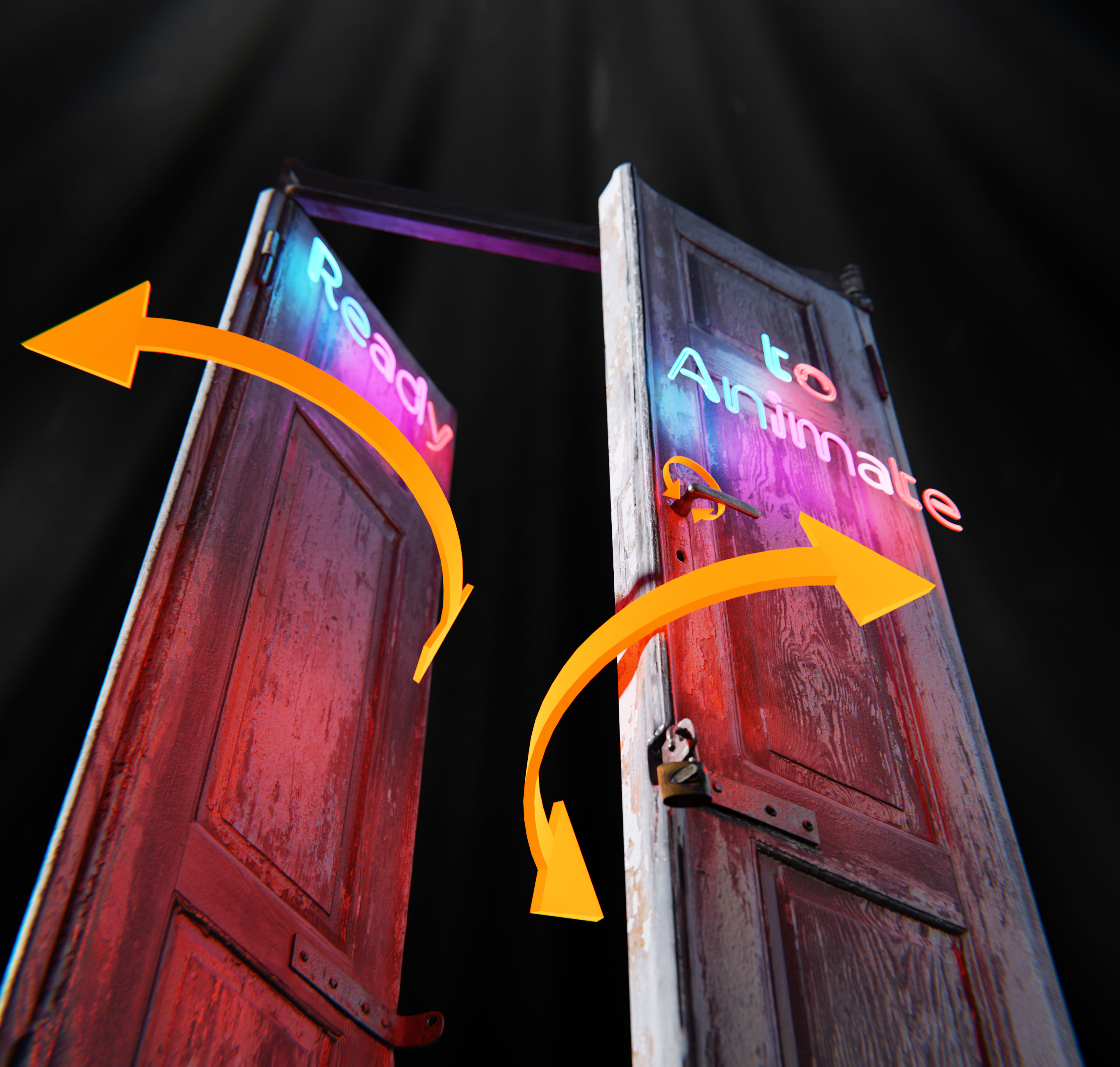 3D exterior rural door Collection Low-poly 3D model_3