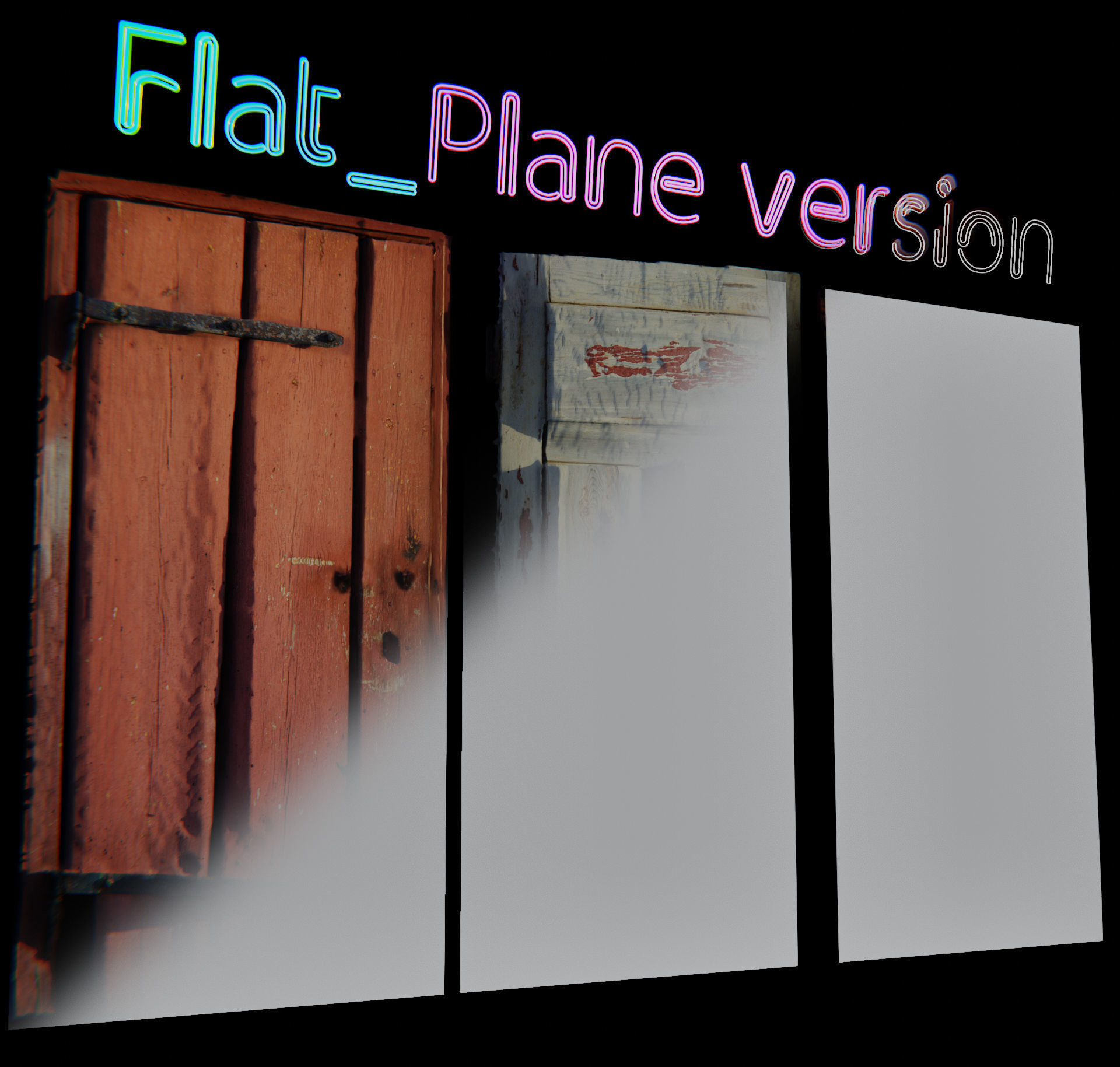 3D exterior rural door Collection Low-poly 3D model_7