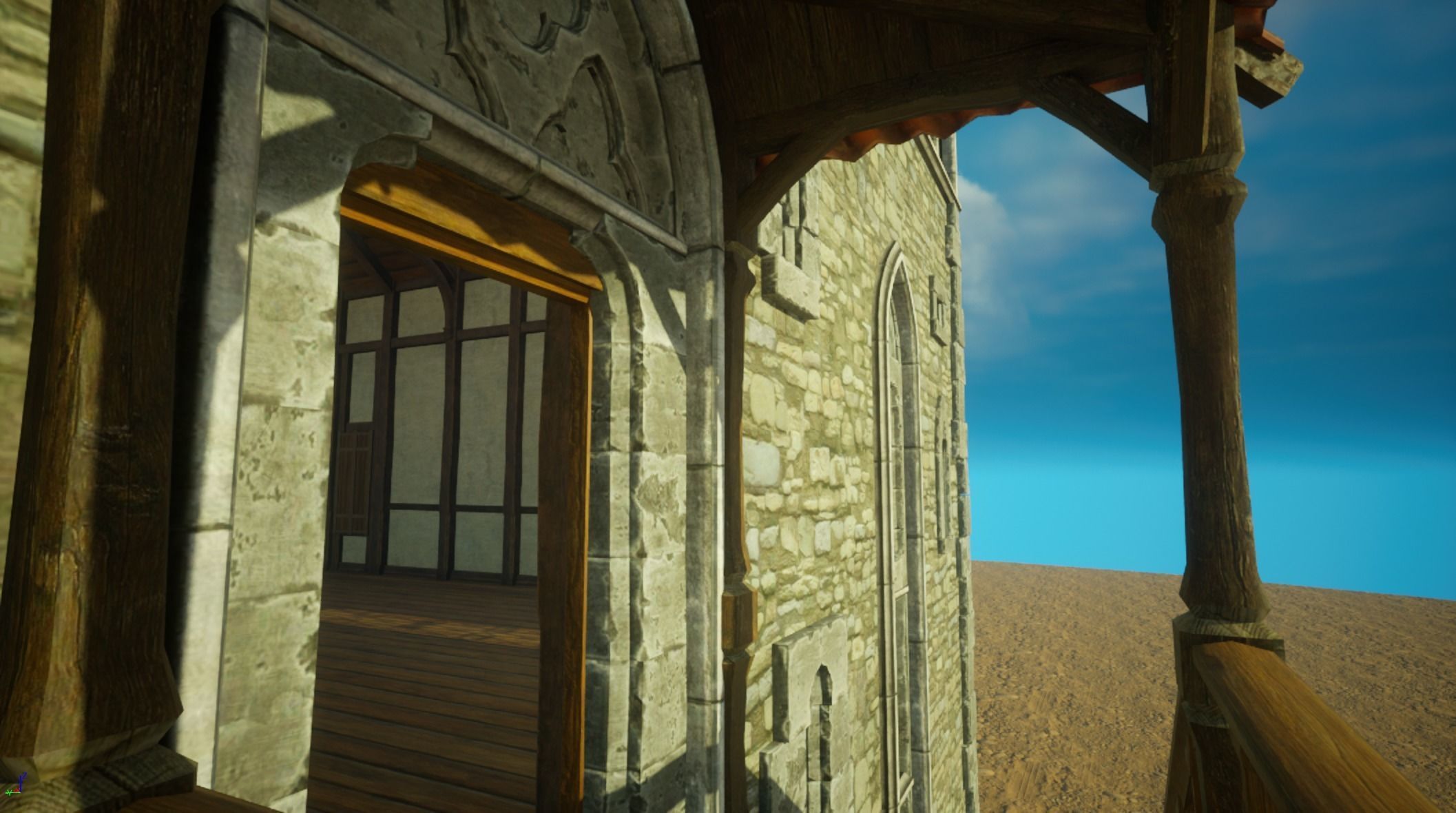 Medieval old House10-interior and exterior design Low-poly 3D model_22