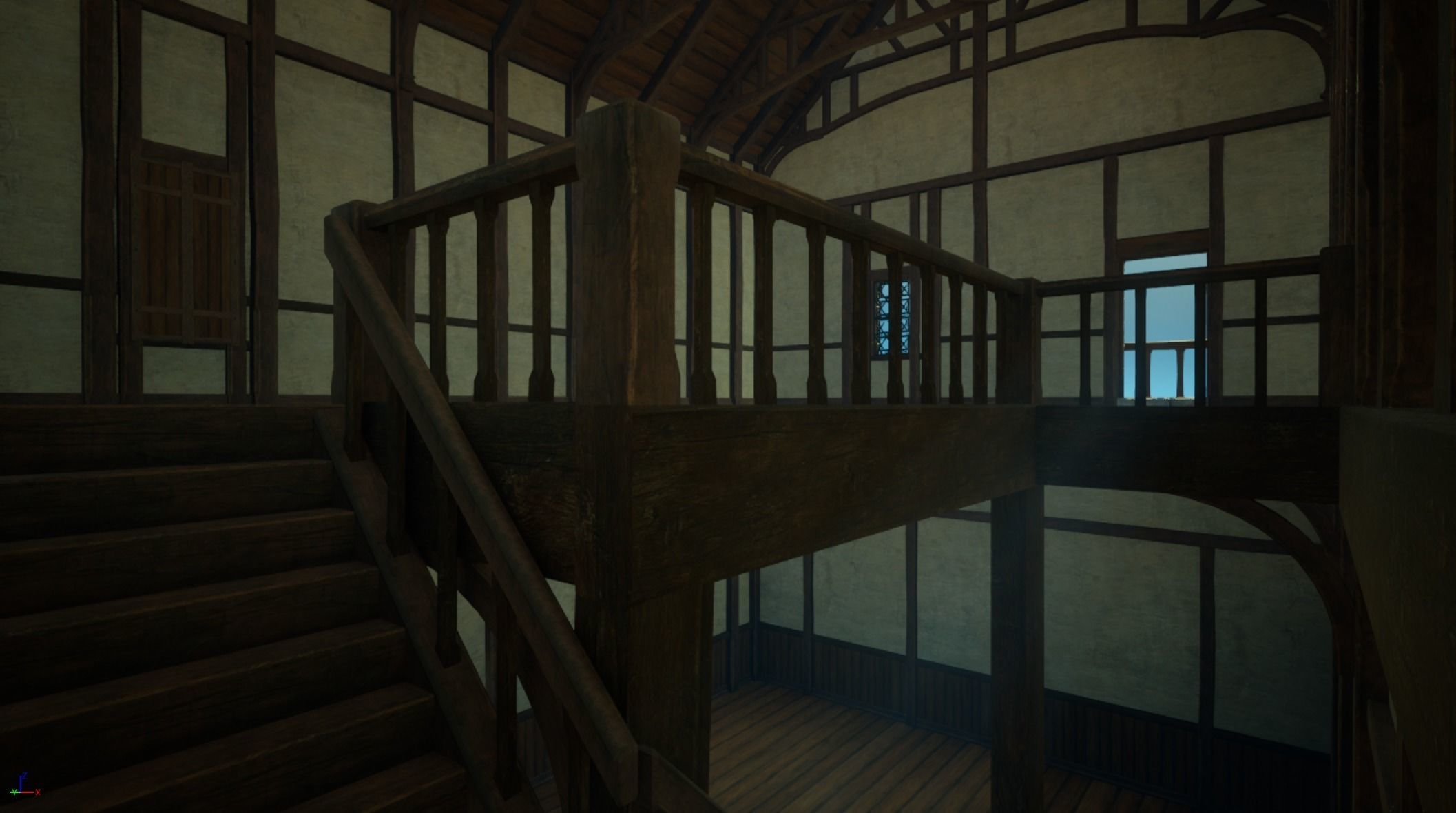 Medieval old House10-interior and exterior design Low-poly 3D model_20