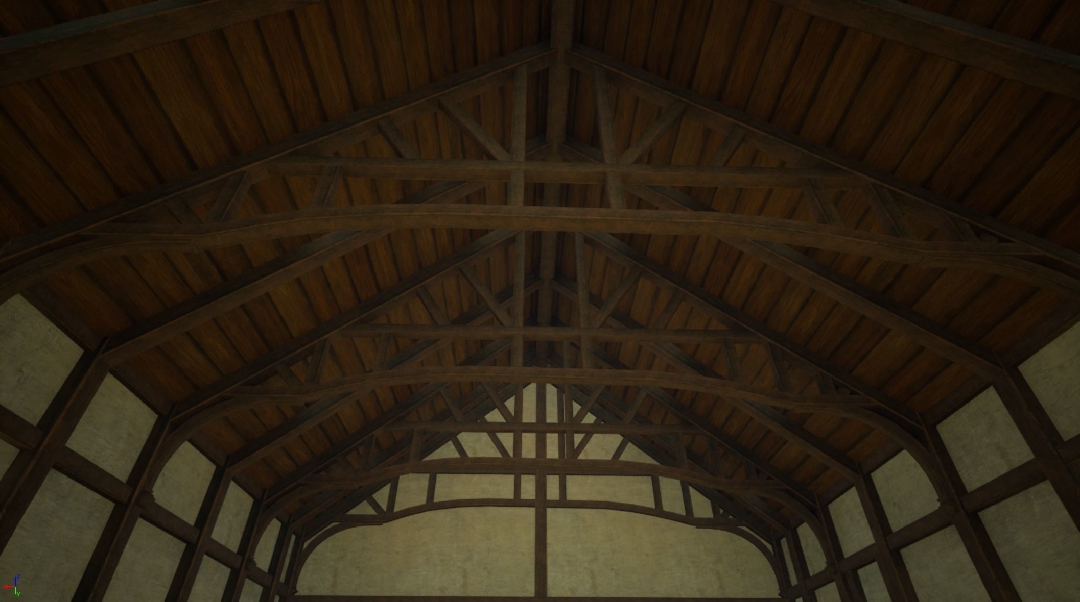 Medieval old House10-interior and exterior design Low-poly 3D model_16