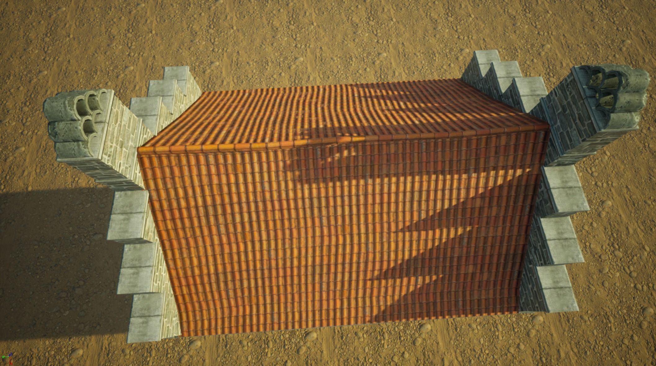 Medieval old House10-interior and exterior design Low-poly 3D model_10
