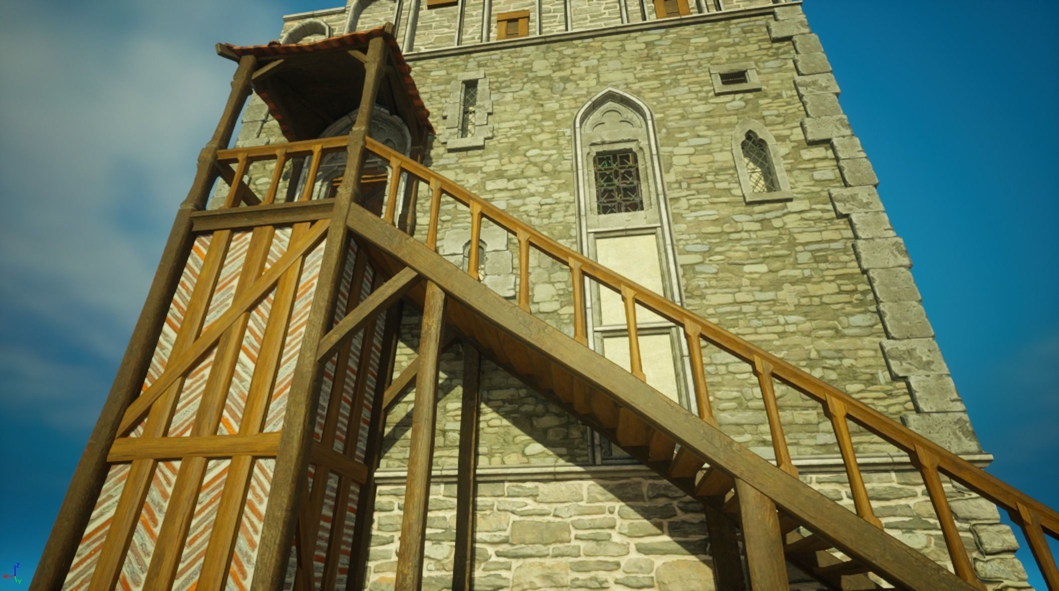 Medieval old House10-interior and exterior design Low-poly 3D model_13