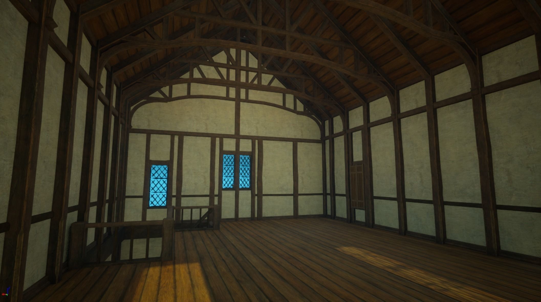 Medieval old House10-interior and exterior design Low-poly 3D model_15