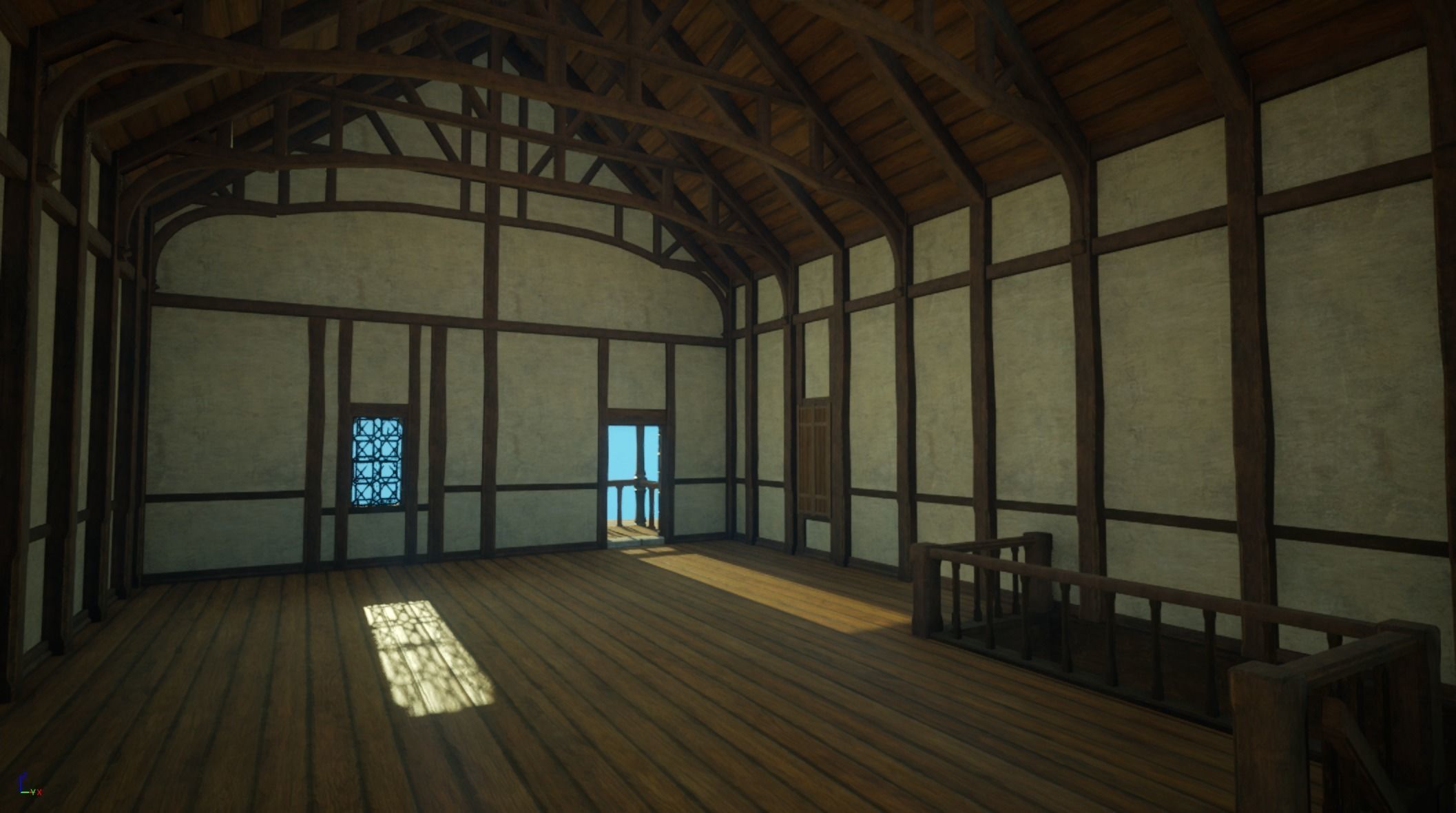 Medieval old House10-interior and exterior design Low-poly 3D model_17