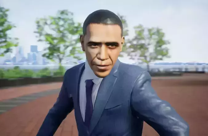 obama 3d model unreal engine character and unity--coolgames 3D model