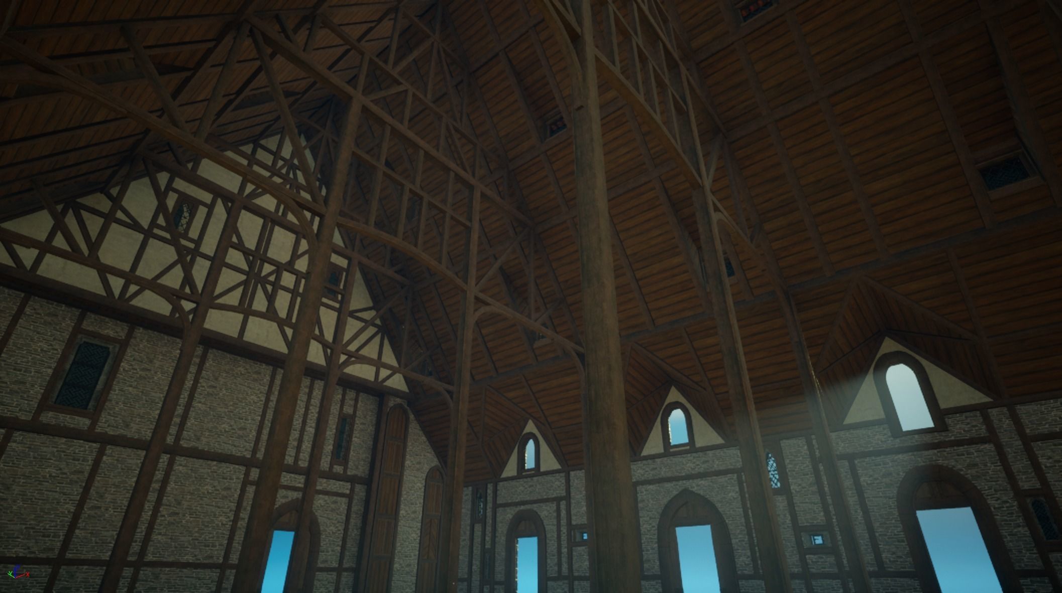 Medieval old build11-interior and exterior design Low-poly 3D model_17