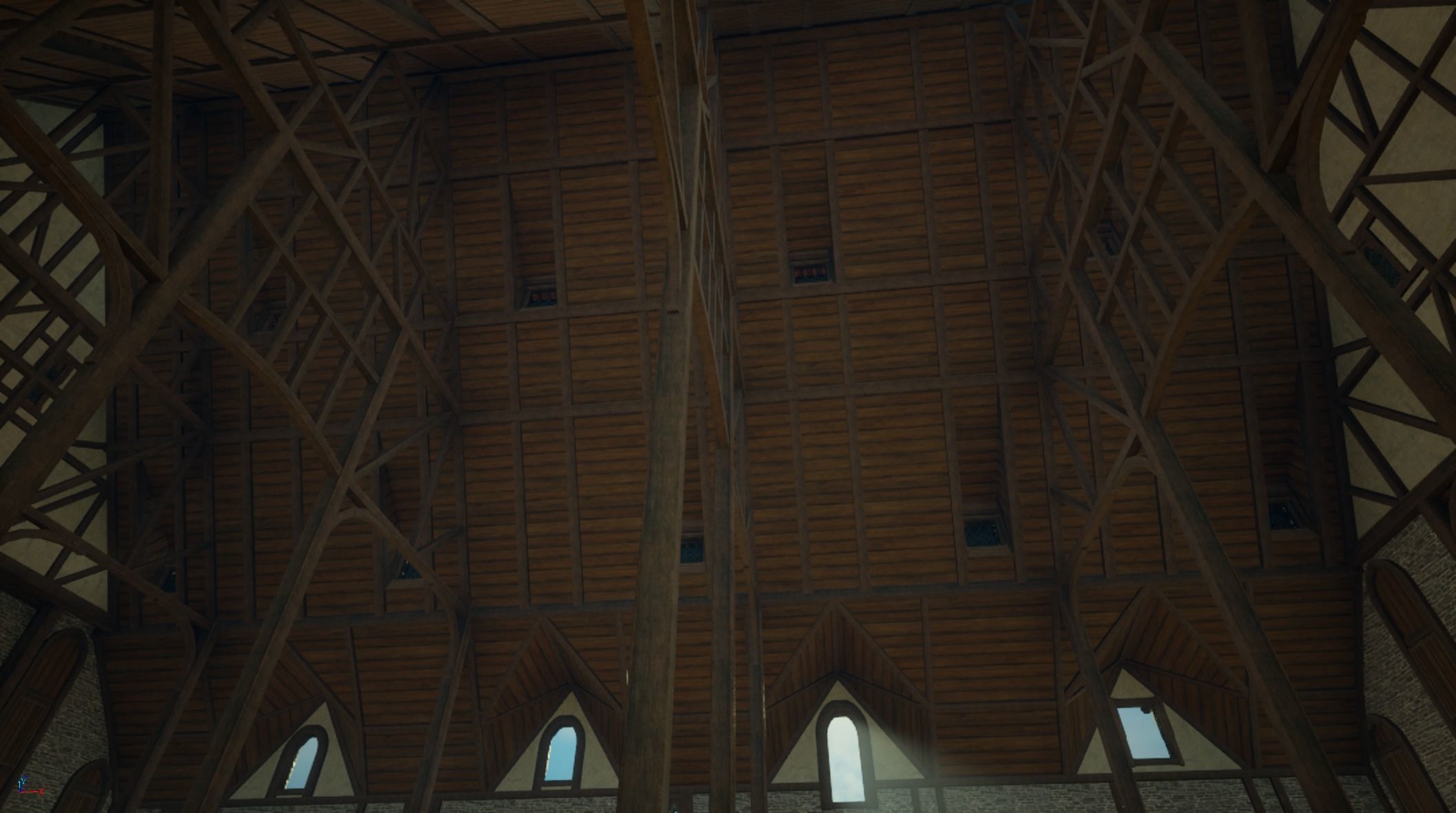 Medieval old build11-interior and exterior design Low-poly 3D model_13
