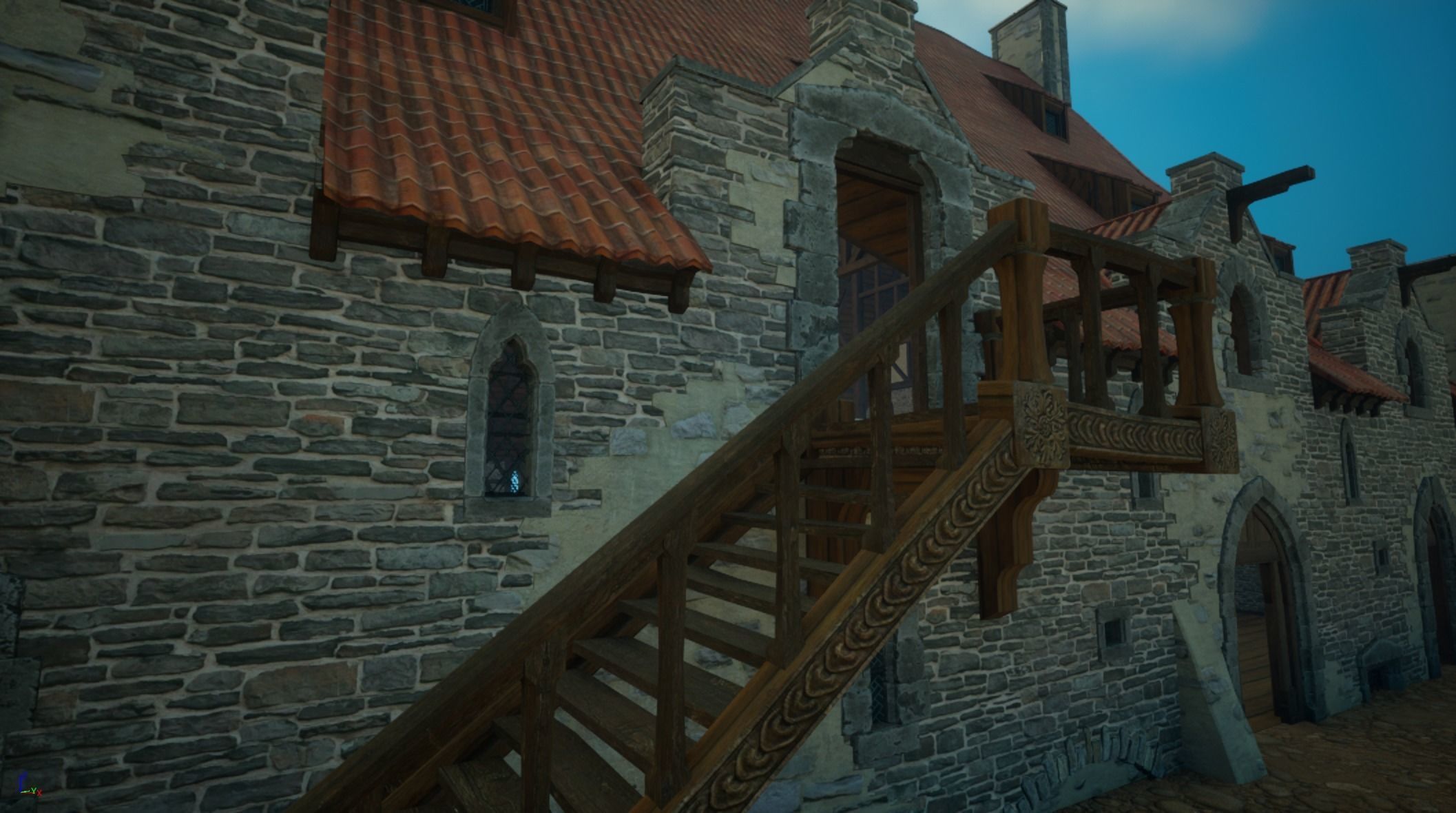 Medieval old build11-interior and exterior design Low-poly 3D model_20