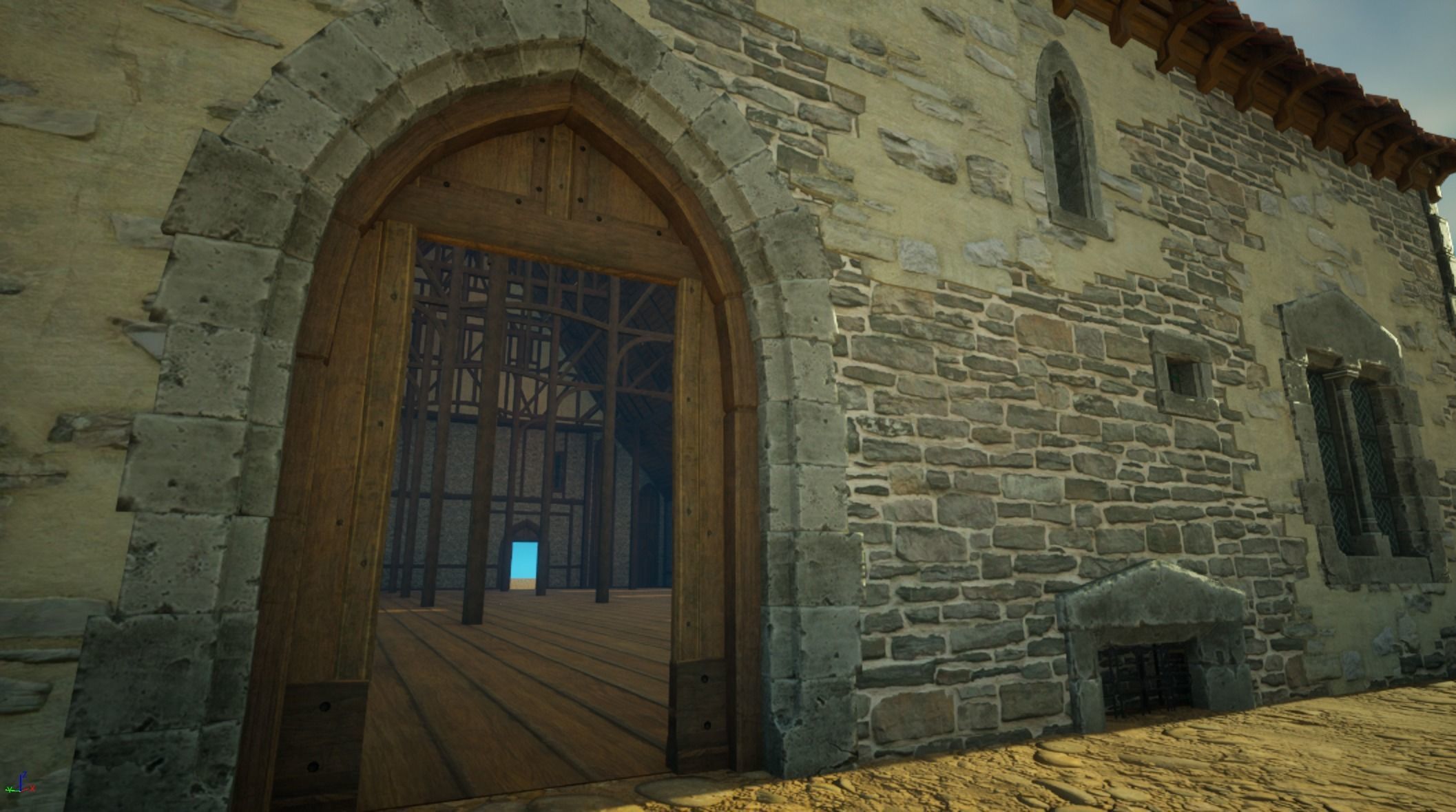 Medieval old build11-interior and exterior design Low-poly 3D model_11