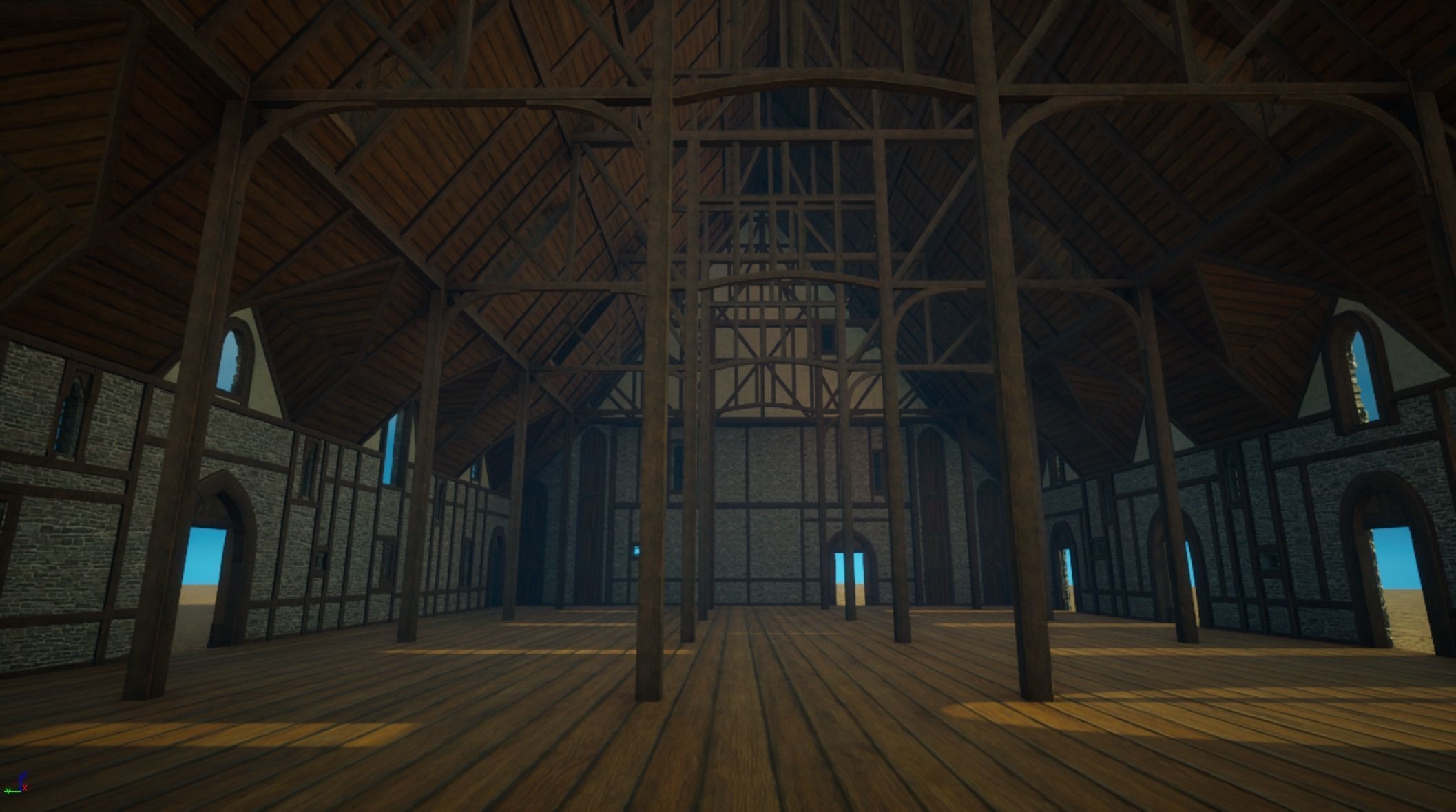 Medieval old build11-interior and exterior design Low-poly 3D model_14