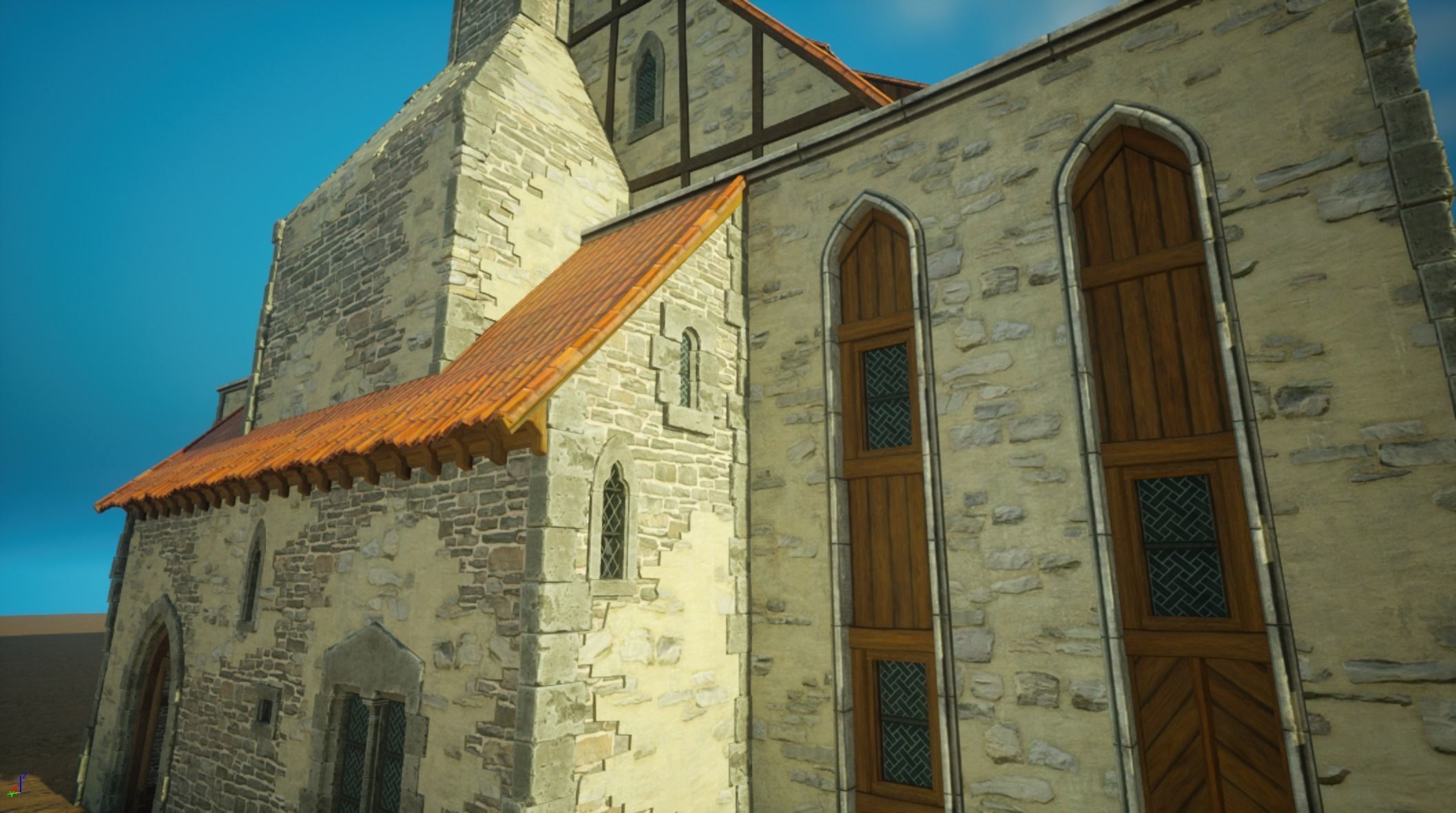 Medieval old build11-interior and exterior design Low-poly 3D model_9