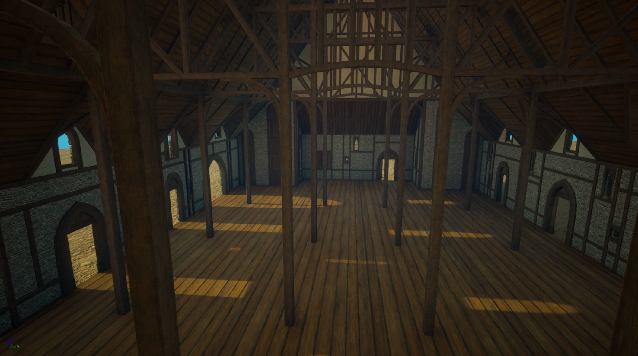 Medieval old build11-interior and exterior design Low-poly 3D model_18