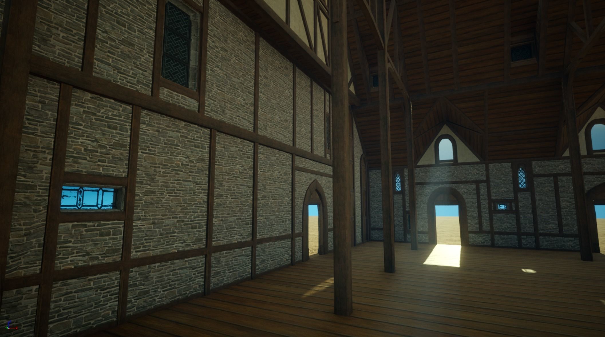 Medieval old build11-interior and exterior design Low-poly 3D model_19
