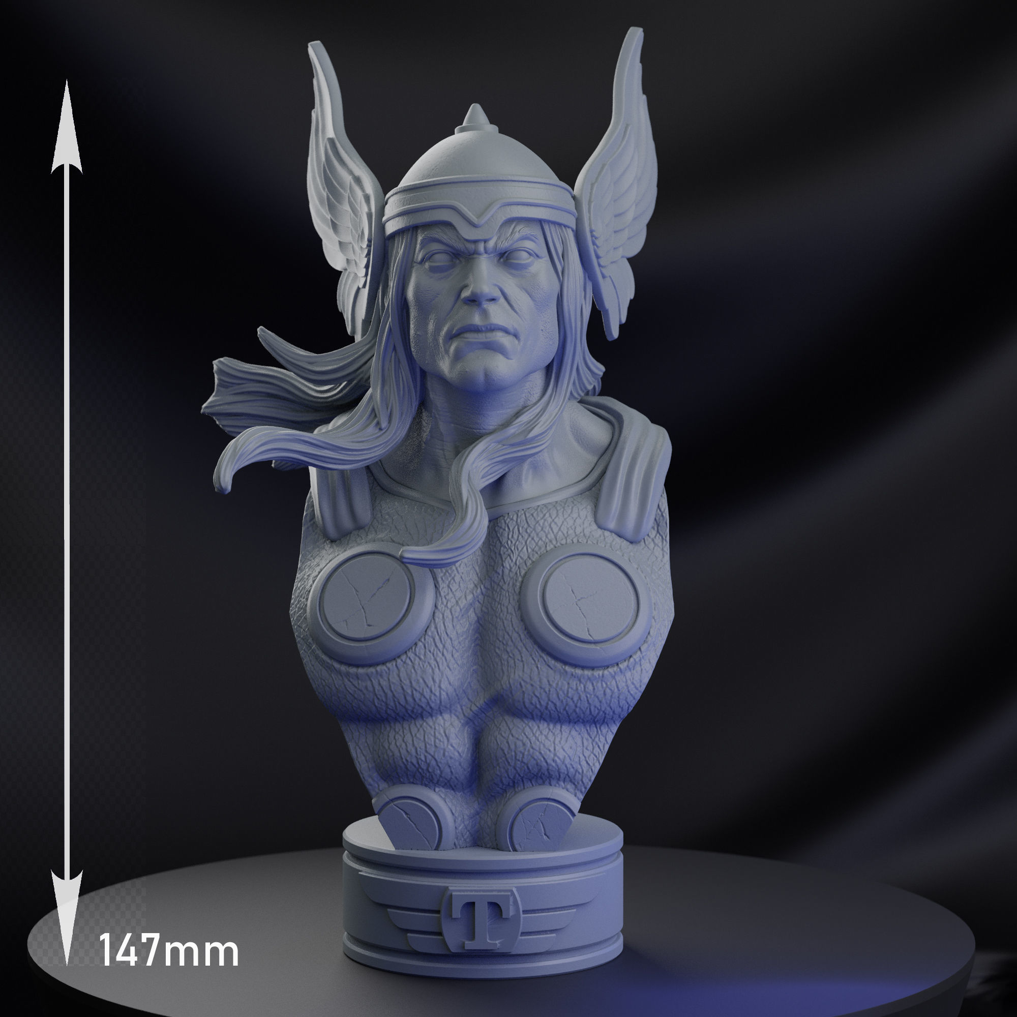 THOR CLASSIC BUST 3D print model_9