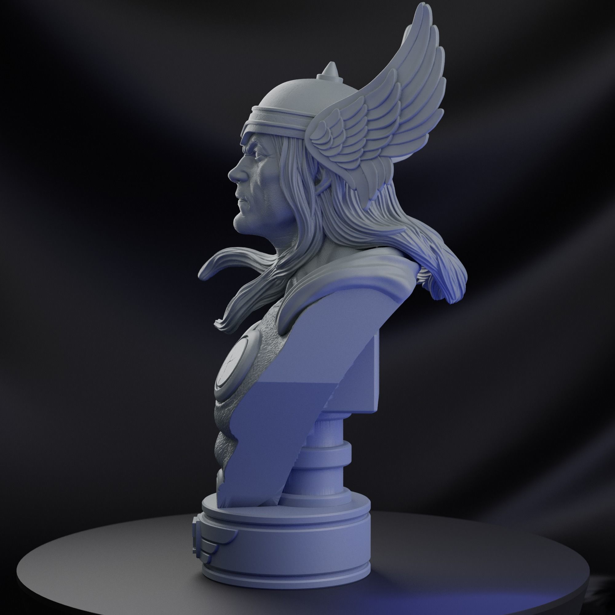 THOR CLASSIC BUST 3D print model_7
