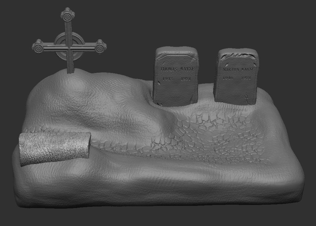 Graves Diorama Batman Bruce Wayne 3D print model_1