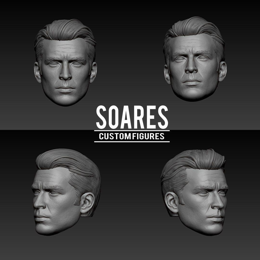 Captain America - Steve Rogers Head 3D print model_1