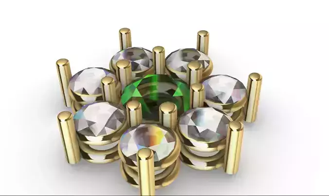 Arete o Complemento para cadena de cuello en forma de flor 