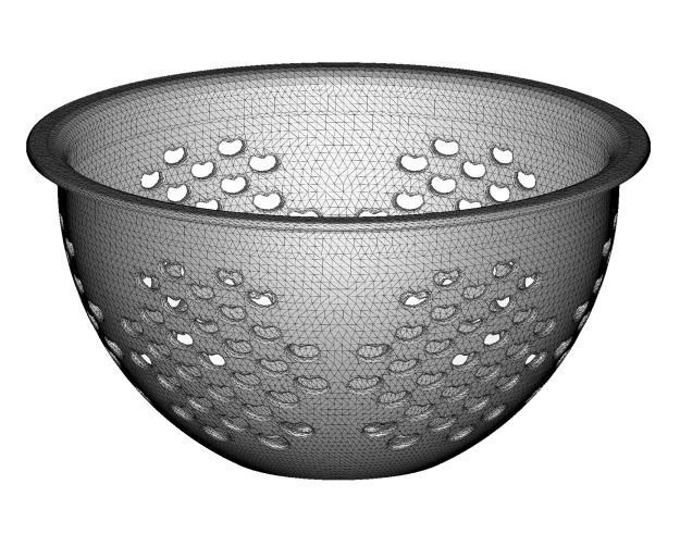 Brass Fruit Bowl 3D model_3