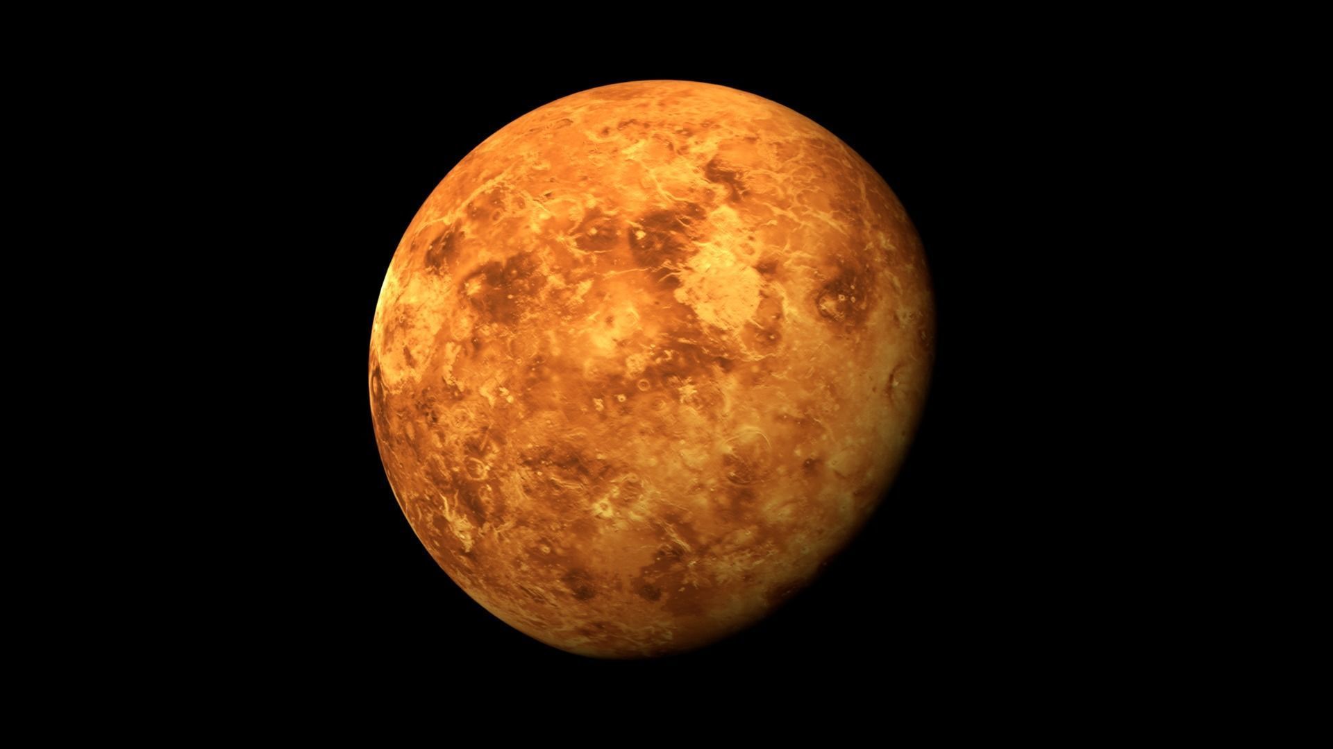 Realistic planet Venus Low-poly 3D model_5